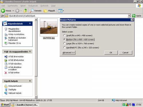 Átméretezés 2.lépés
